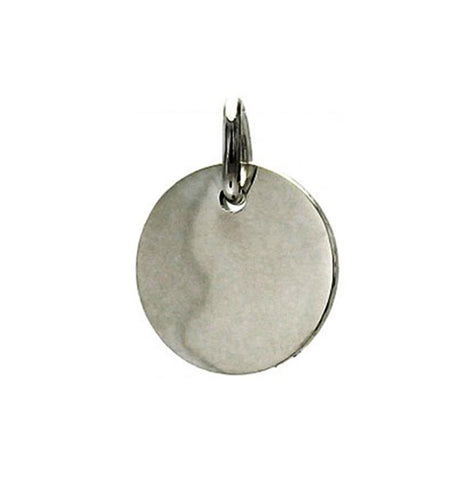 .925 Sterling Silver Rhodium Plated Dangling Disc Pendant