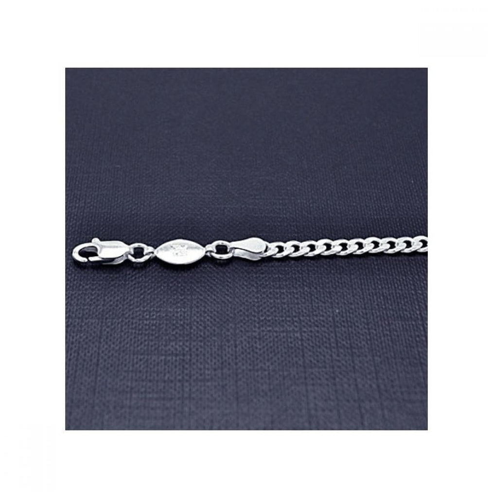 .925 Sterling Silver E-coated Curb Link Bracelet 100, <b>size: 7</b>