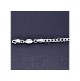 .925 Sterling Silver E-coated Curb Link Bracelet 120, <b>size: 7</b>