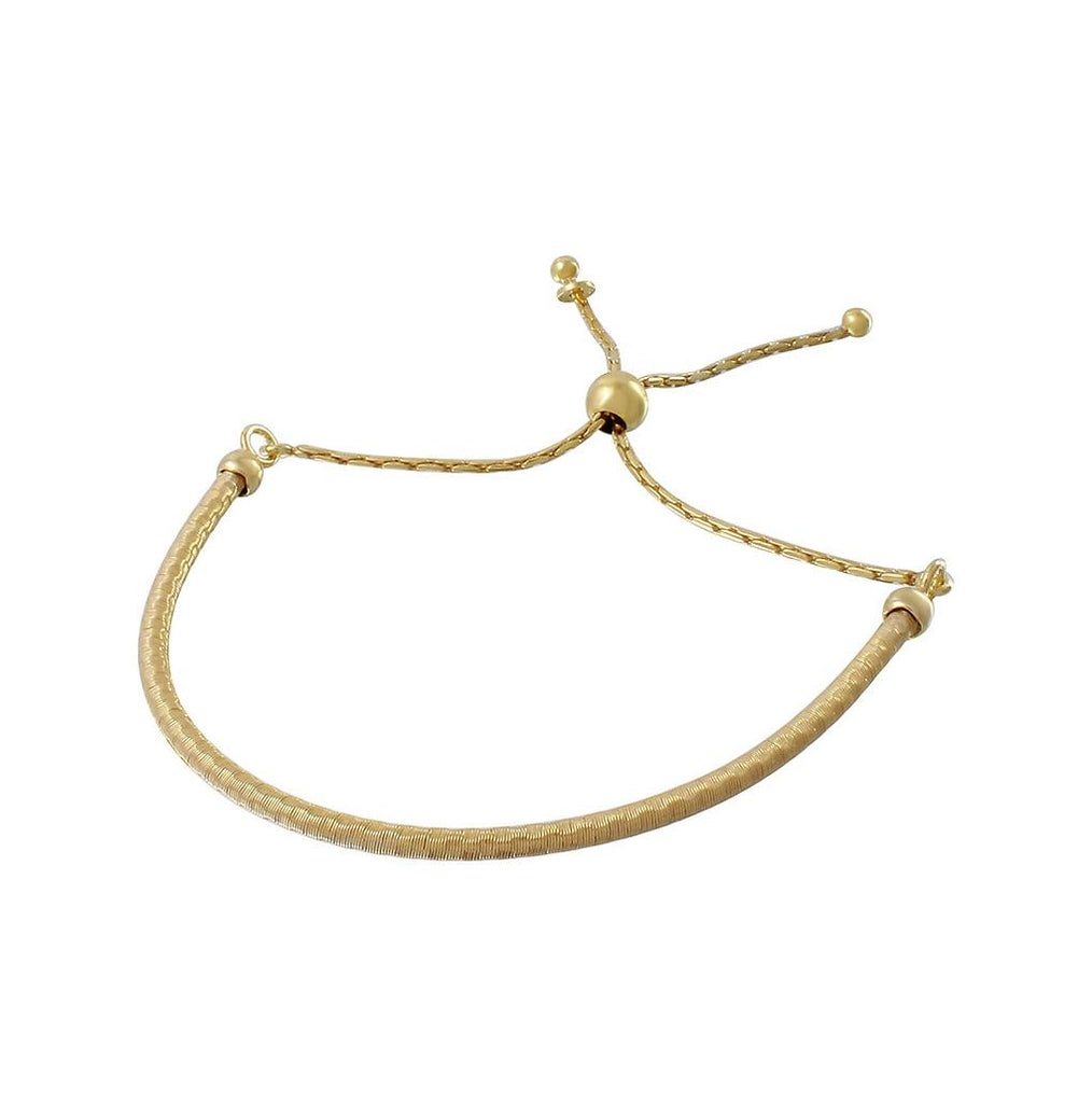 .925 Sterling Silver Gold Plated Italian Lariat Bracelet