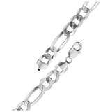 Super Flat Figaro Chain 8.7mm, <b>size: 18</b>