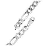 Super Flat Figaro Chain 9.8mm, <b>size: 18</b>