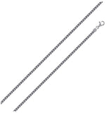 .925 Sterling Silver Rhodium Plated Franco Chain 1.8mm, <b>size: 16</b>