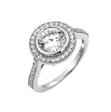 .925 Sterling Silver Rhodium Plated Micro Pave Cz Ring, <b>size: 5</b>