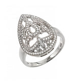 .925 Sterling Silver Rhodium Plated Micro Pave Cz Ring, <b>size: 5</b>