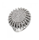 .925 Sterling Silver Rhodium Plated Micro Pave Cz Ring, <b>size: 5</b>