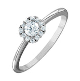 .925 Sterling Silver Rhodium Plated Cluster Cz Ring, <b>size: 5</b>