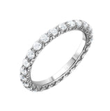 .925 Sterling Silver Rhodium Plated Cz Infinity Ring, <b>size: 5</b>