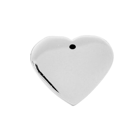 .925 Sterling Silver Engravable Small Heart Pendant Charm