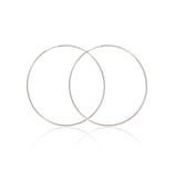 .925 Sterling Silver High Polished Endless Hoop Earrings 1.5mm, <b>size: 18mm</b>