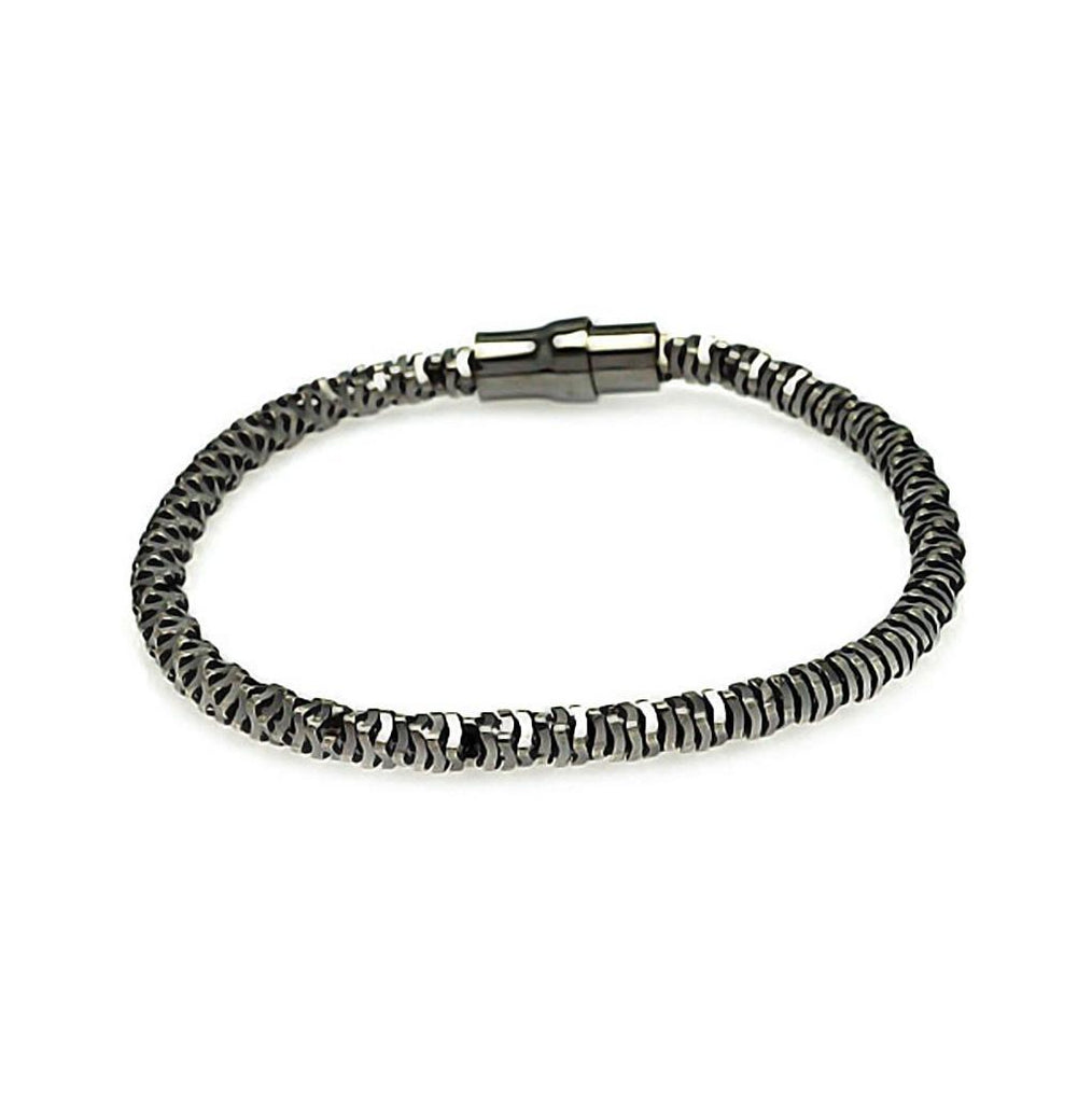 .925 Sterling Silver Black Rhodium Plated Italian Bracelet