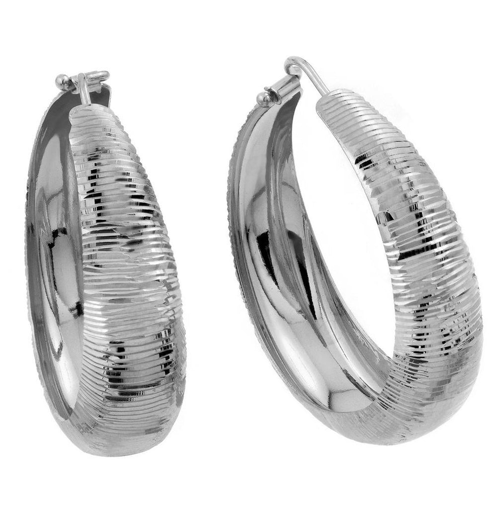 .925 Sterling Silver Gold Plated Hoop Earring