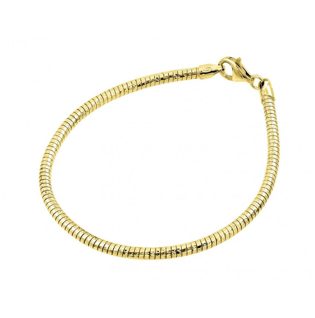 .925 Sterling Silver Gold Plated Mesh Italian Bracelet