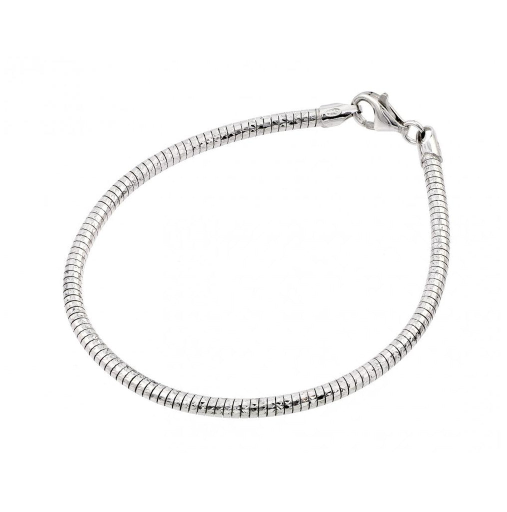 .925 Sterling Silver Rhodium Plated Mesh Italian Bracelet