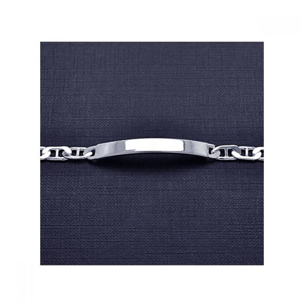 .925 Sterling Silver Marina Id Bracelet, <b>size: 7</b>