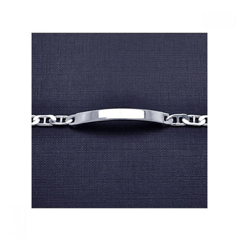 .925 Sterling Silver Marina Id Bracelet, <b>size: 7</b>