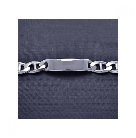 .925 Sterling Silver Marina Id Bracelet Engravable Marina-id-350, <b>size: 8</b>