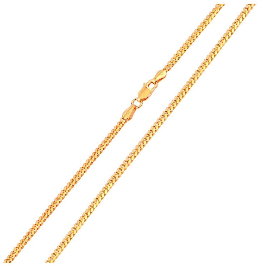 .925 Sterling Silver Rose Gold Plated Miami Curb Chain, <b>size: 16</b>