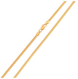 .925 Sterling Silver Rose Gold Plated Miami Curb Chain, <b>size: 16</b>