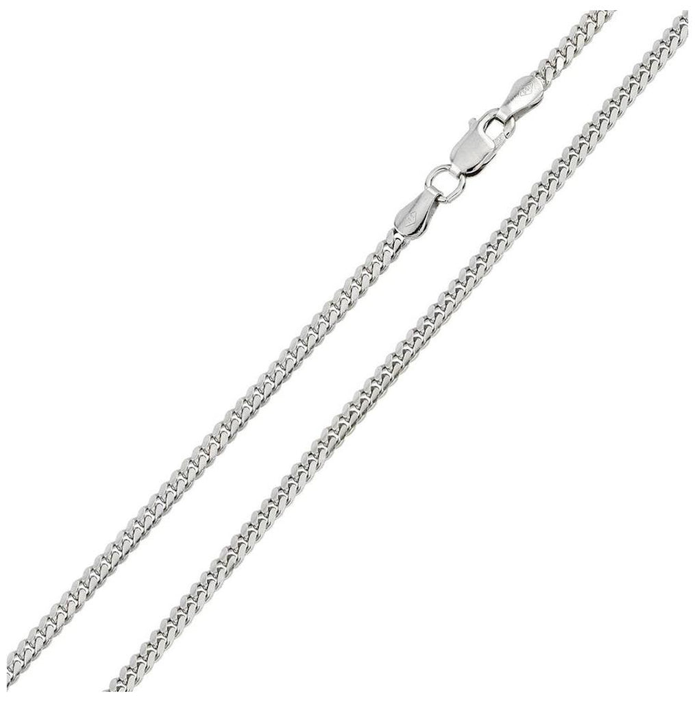 .925 Sterling Silver Rhodium Plated Miami Curb Chain Link 4.7mm, <b>size: 22</b>