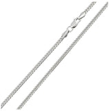 .925 Sterling Silver Rhodium Plated Miami Curb Chain Link 4.7mm, <b>size: 22</b>