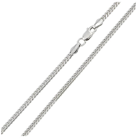 .925 Sterling Silver Rhodium Plated Miami Curb Chain Link 6.1mm, <b>size: 22</b>