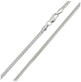 .925 Sterling Silver Rhodium Plated Miami Curb Chain Link 7mm, <b>size: 22</b>