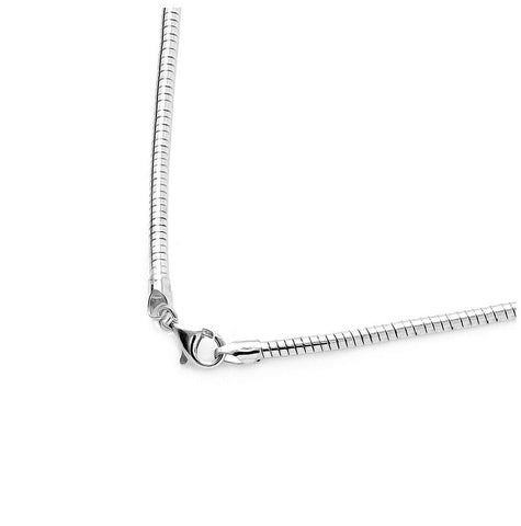 .925 Sterling Silver High Polished Round Omega Chains 1mm, <b>size: 16</b>