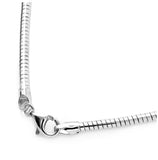 .925 Sterling Silver High Polished Round Omega Chains 2.5mm, <b>size: 16</b>