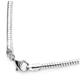 .925 Sterling Silver High Polished Round Omega Chains 3.3mm, <b>size: 16</b>