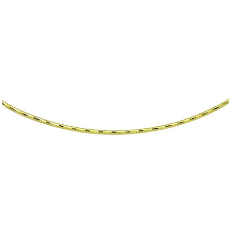 .925 Sterling Silver Gold Plated Dc Omega Box Chain, <b>size: 16</b>