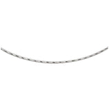 .925 Sterling Silver Rhodium Plated Dc Omega Box Chain, <b>size: 16</b>