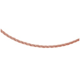 .925 Sterling Silver 3 Layer Twisted Omega Spring Chain Rose Gold Plated 3mm, <b>size: 16</b>