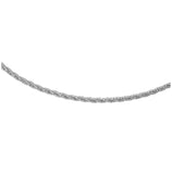 .925 Sterling Silver 3 Layer Twisted Omega Spring Chain Rhodium Plated 3mm, <b>size: 16</b>