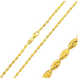 .925 Sterling Silver Gold Plated Oval Curved Dc Bead Chains, <b>size: 16</b>