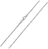 .925 Sterling Silver High Polished Rock Chain, <b>size: 16</b>