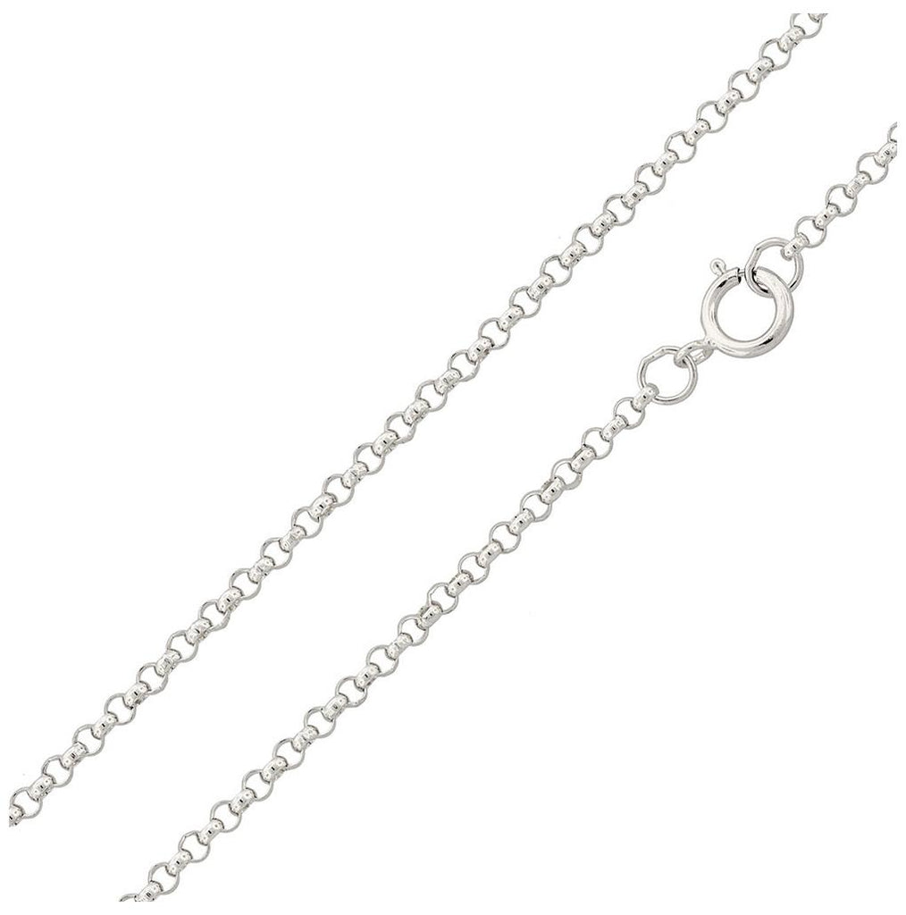 .925 Sterling Silver High Polished Round Rolo Chain 1.95mm, <b>size: 16</b>