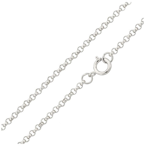 .925 Sterling Silver High Polished Round Rolo Chain 2.3mm, <b>size: 16</b>