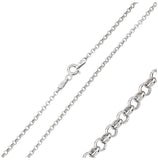 .925 Sterling Silver Rhodium Plated Rolo Chain, <b>size: 16</b>