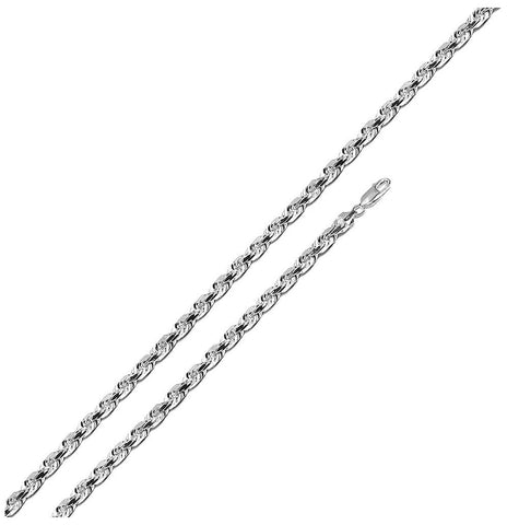 .925 Sterling Silver High Polished Rope Chain 2.8mm, <b>size: 16</b>