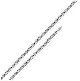 .925 Sterling Silver High Polished Rope Chain 3.2mm, <b>size: 16</b>