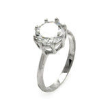 Brass Rhodium Plated Cz Ring, <b>size: 5</b>