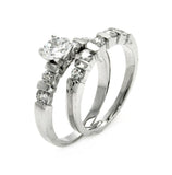 Brass Rhodium Plated Cz Ring, <b>size: 5</b>