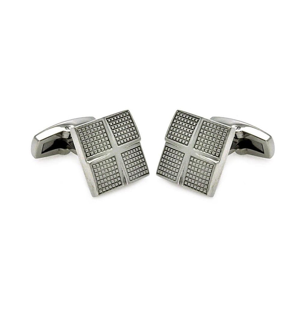 Stainless Steel Cross Square Cufflinks