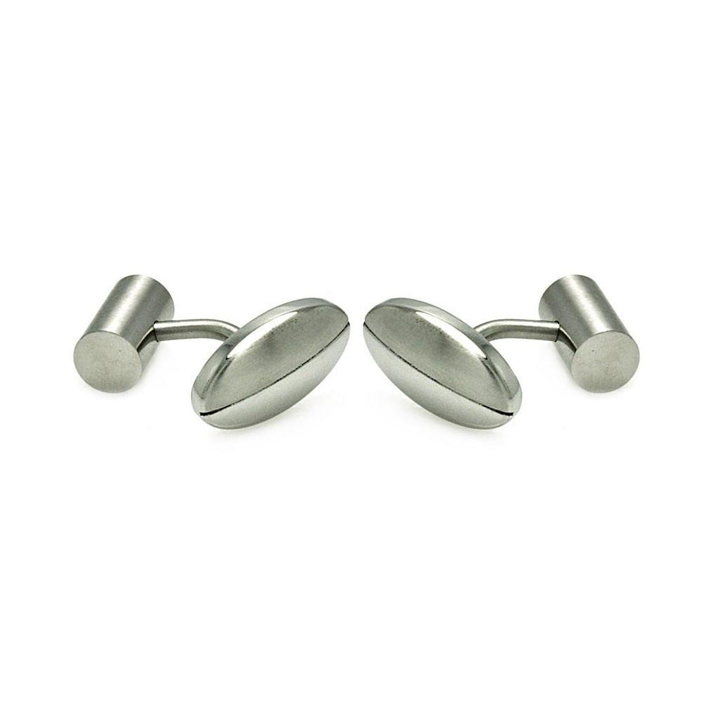 Stainless Steel Oval Cufflinks