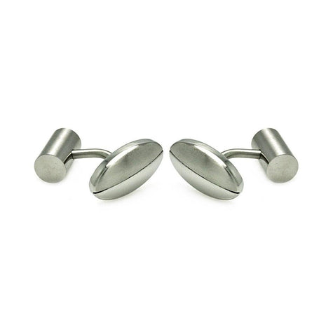 Stainless Steel Oval Cufflinks