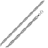 .925 Sterling Silver High Polished Singapore Chain 3.3mm, <b>size: 16</b>