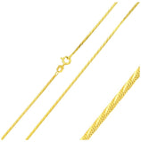 .925 Sterling Silver Gold Plated Snake 4 Sided Dc Chain, <b>size: 16</b>