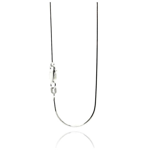 .925 Sterling Silver Snake Square Chain, <b>size: 16</b>