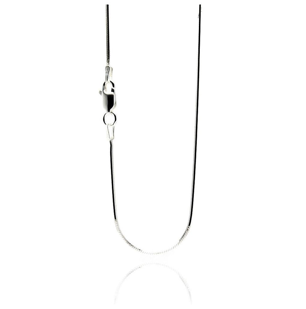 .925 Sterling Silver Snake Square Chain, <b>size: 16</b>